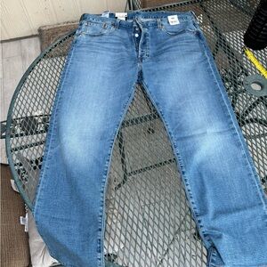 NEW Levi's Strauss 501 Original Stretch Button Fly Ironwood Mens Denim Jeans
